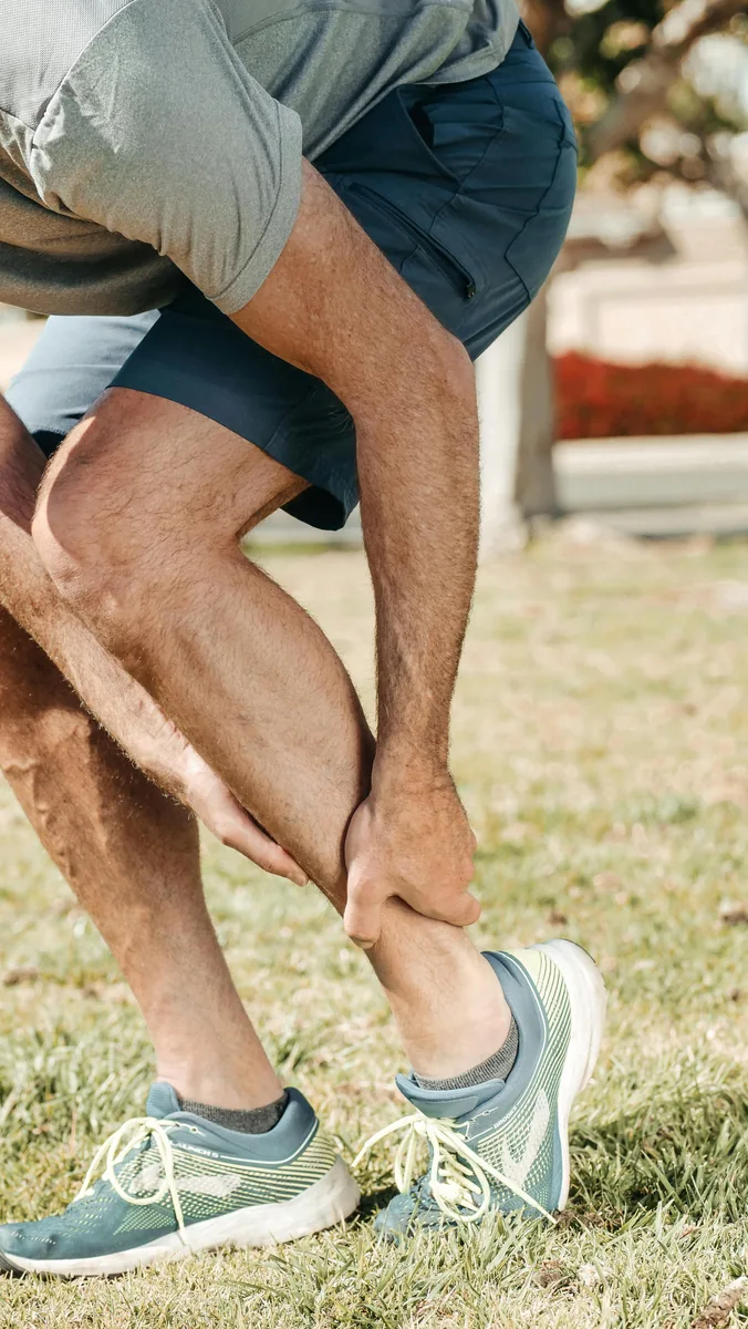 Tendinopathie d'Achille — douleur à la palpation en pince 2 à 6 cm au-dessus du calcanéum